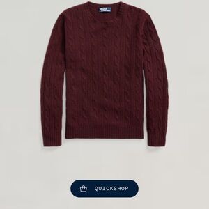 Polo Ralph Lauren 100% luxury Cashmere Crewneck Sweater 
Deep Burgundy XXL NWOT